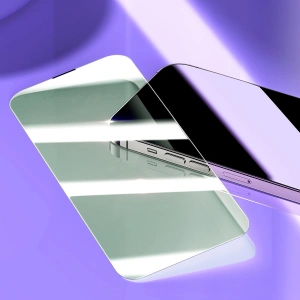 Sticlă securizată Baseus Anti Blue Light 0.3mm Glass Apple iPhone 14 Pro Max cu filtru antipraf + ramă de montare