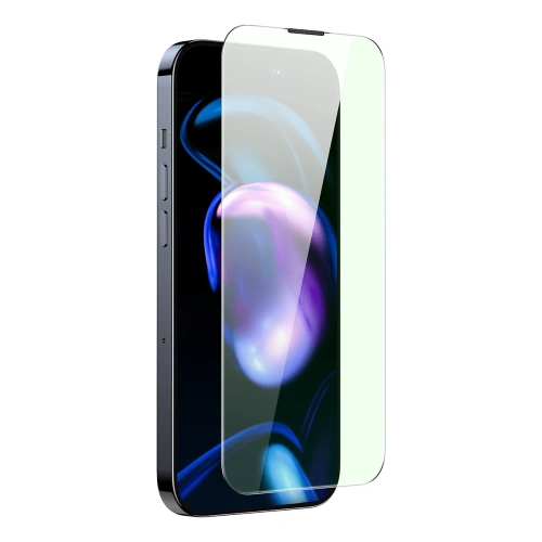 Kup Szkło hartowane Baseus Anti Blue Light 0.3mm Glass Apple iPhone 14 Pro z filtrem przeciwpyłowym + ramka montażowa - BSU4366 - {ean13} - Sklep Home Screen