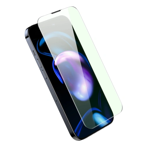 Kup Szkło hartowane Baseus Anti Blue Light 0.3mm Glass Apple iPhone 14 Pro z filtrem przeciwpyłowym + ramka montażowa - BSU4366 - {ean13} - Sklep Home Screen