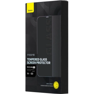 Kup Baseus 0.3mm Apple Gehärtetes Glas Anti Blue Light Glas iPhone 14 Pro mit Staubfilter + Montagerahmen - BSU4366 - {ean13} - Sklep Home Screen