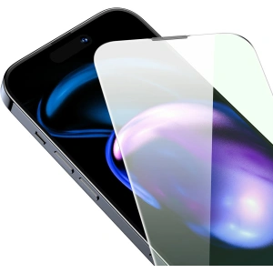 Kup Szkło hartowane Baseus Anti Blue Light 0.3mm Glass Apple iPhone 14 Pro z filtrem przeciwpyłowym + ramka montażowa - BSU4366 - {ean13} - Sklep Home Screen