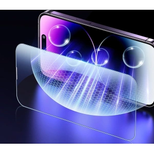 Kup Szkło hartowane Baseus Anti Blue Light 0.3mm Glass Apple iPhone 14 Pro z filtrem przeciwpyłowym + ramka montażowa - BSU4366 - {ean13} - Sklep Home Screen