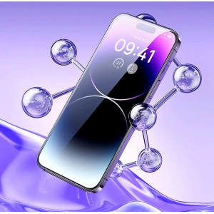 Kup Szkło hartowane Baseus Anti Blue Light 0.3mm Glass Apple iPhone 14 Pro z filtrem przeciwpyłowym + ramka montażowa - BSU4366 - {ean13} - Sklep Home Screen