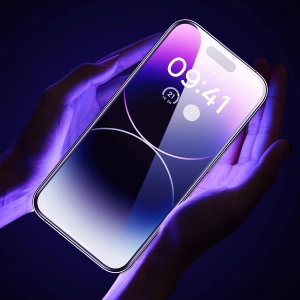 Kup Szkło hartowane Baseus 0.3mm Glass Apple iPhone 14 Pro Max z filtrem przeciwpyłowym + ramka montażowa - BSU4367 - {ean13} - Sklep Home Screen
