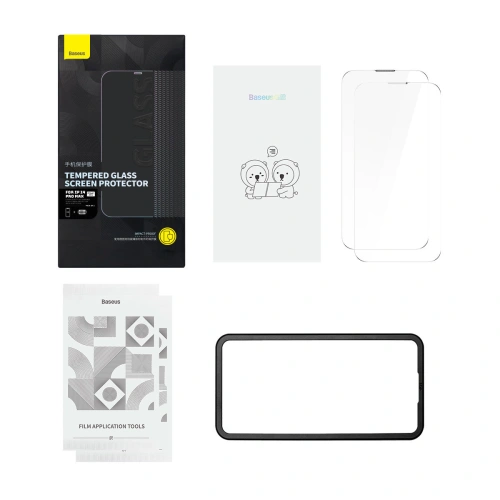 Buy Baseus 0.3mm Glass Apple iPhone 14 Pro Max with dust filter + mounting frame - BSU4367 - {ean13} - Home Screen Store Europe
