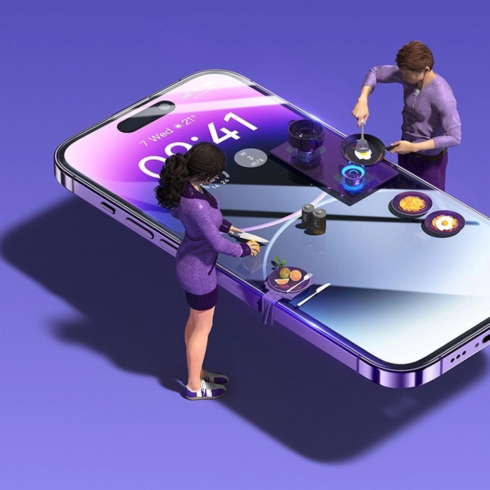 Szkło hartowane Baseus 0.3mm Glass Apple iPhone 14 Pro Max z filtrem przeciwpyłowym + ramka montażowa