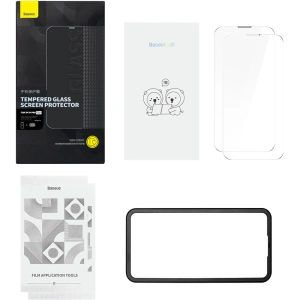 Kup Szkło hartowane Baseus 0.3mm Glass Apple iPhone 14 Pro z filtrem przeciwpyłowym + ramka montażowa - BSU4368 - {ean13} - Sklep Home Screen