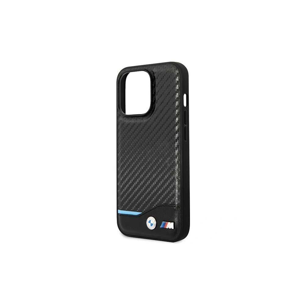 Etui BMW BMHCP13L22NBCK Apple iPhone 13 Pro czarny/black hardcase Leather Carbon