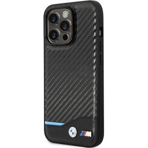 Buy BMW BMHCP13X22NBCK Apple iPhone 13 Pro Max black hardcase Leather Carbon - BMW475 - {ean13} - Home Screen Store Europe