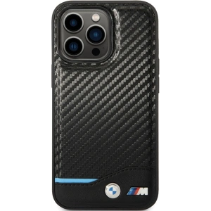 Buy BMW BMHCP13X22NBCK Apple iPhone 13 Pro Max black hardcase Leather Carbon - BMW475 - {ean13} - Home Screen Store Europe