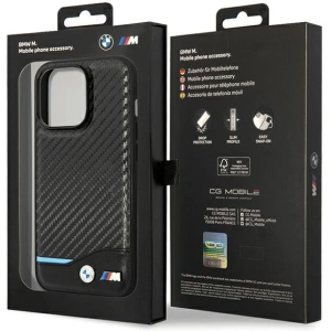 Buy BMW BMHCP13X22NBCK Apple iPhone 13 Pro Max black hardcase Leather Carbon - BMW475 - {ean13} - Home Screen Store Europe