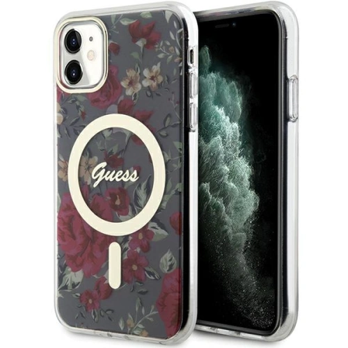 Kup Etui Guess GUHMN61HCFWSA Apple iPhone 11/XR zelené/khaki hardcase Flower MagSafe - GUE2619 - {ean13} - Sklep Home Screen