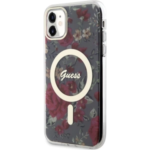 Kup Guess Apple Tasche GUHMN61HCFWSA iPhone 11/XR grün/khaki Hartschale Flower MagSafe - GUE2619 - {ean13} - Sklep Home Screen