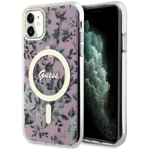 Kup Guess Apple Tasche GUHMN61HCFWSP iPhone 11/XR rosa/rosa Hartschalenetui Flower MagSafe - GUE2620 - {ean13} - Sklep Home Screen