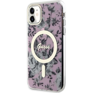 Kup Guess Apple Tasche GUHMN61HCFWSP iPhone 11/XR rosa/rosa Hartschalenetui Flower MagSafe - GUE2620 - {ean13} - Sklep Home Screen