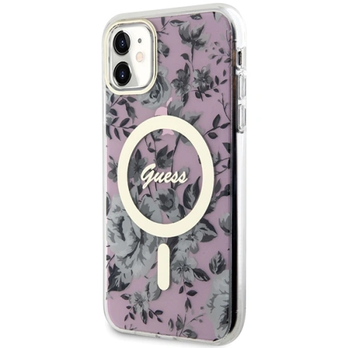 Kup Guess Apple Tasche GUHMN61HCFWSP iPhone 11/XR rosa/rosa Hartschalenetui Flower MagSafe - GUE2620 - {ean13} - Sklep Home Screen