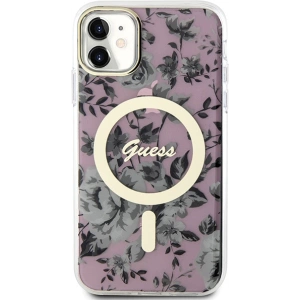 Kup Guess Apple Tasche GUHMN61HCFWSP iPhone 11/XR rosa/rosa Hartschalenetui Flower MagSafe - GUE2620 - {ean13} - Sklep Home Screen