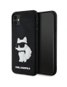 Karl Lagerfeld Apple Tasche KLHCN613DRKHNK iPhone 11/XR schwarz/schwarz Hartschale Gummi Choupette 3D