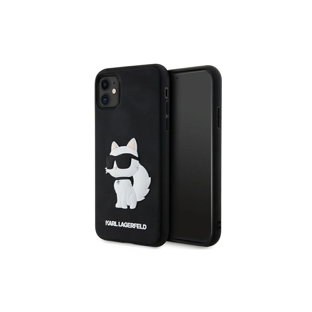 Etui Karl Lagerfeld KLHCN613DRKHNK Apple iPhone 11/XR czarny/black hardcase Rubber Choupette 3D