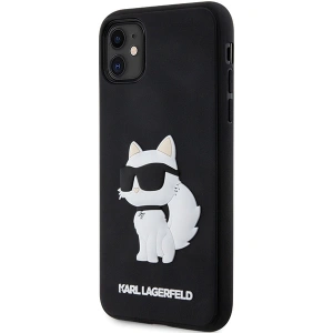 Karl Lagerfeld KLHCN613DRKHNK Apple iPhone 11/XR black hardcase Rubber Choupette 3D