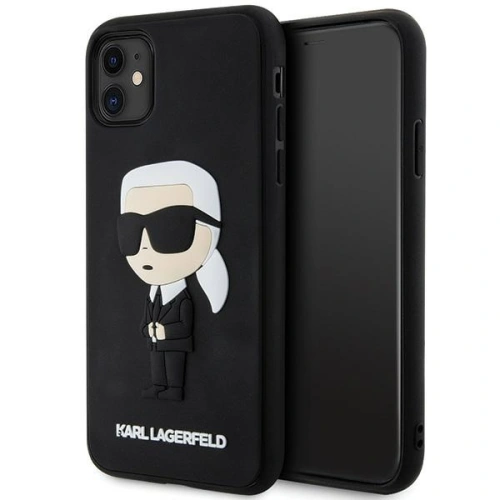 Kup Karl Lagerfeld Apple Tasche KLHCN613DRKINK iPhone 11/XR schwarz/schwarz Hartschale Gummi Ikonik 3D - KLD1588 - {ean13} - Sklep Home Screen