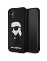 Etui Karl Lagerfeld KLHCN613DRKINK Apple iPhone 11/XR negru/black hardcase Rubber Ikonik 3D