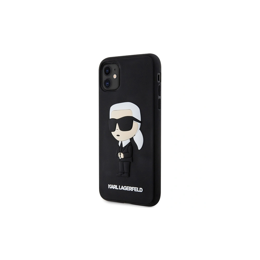 Etui Karl Lagerfeld KLHCN613DRKINK Apple iPhone 11/XR czarny/black hardcase Rubber Ikonik 3D