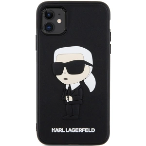 Kup Etui Karl Lagerfeld KLHCN613DRKINK Apple iPhone 11/XR czarny/black hardcase Rubber Ikonik 3D - KLD1588 - {ean13} - Sklep Home Screen