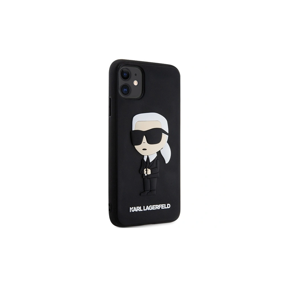 Etui Karl Lagerfeld KLHCN613DRKINK Apple iPhone 11/XR czarny/black hardcase Rubber Ikonik 3D