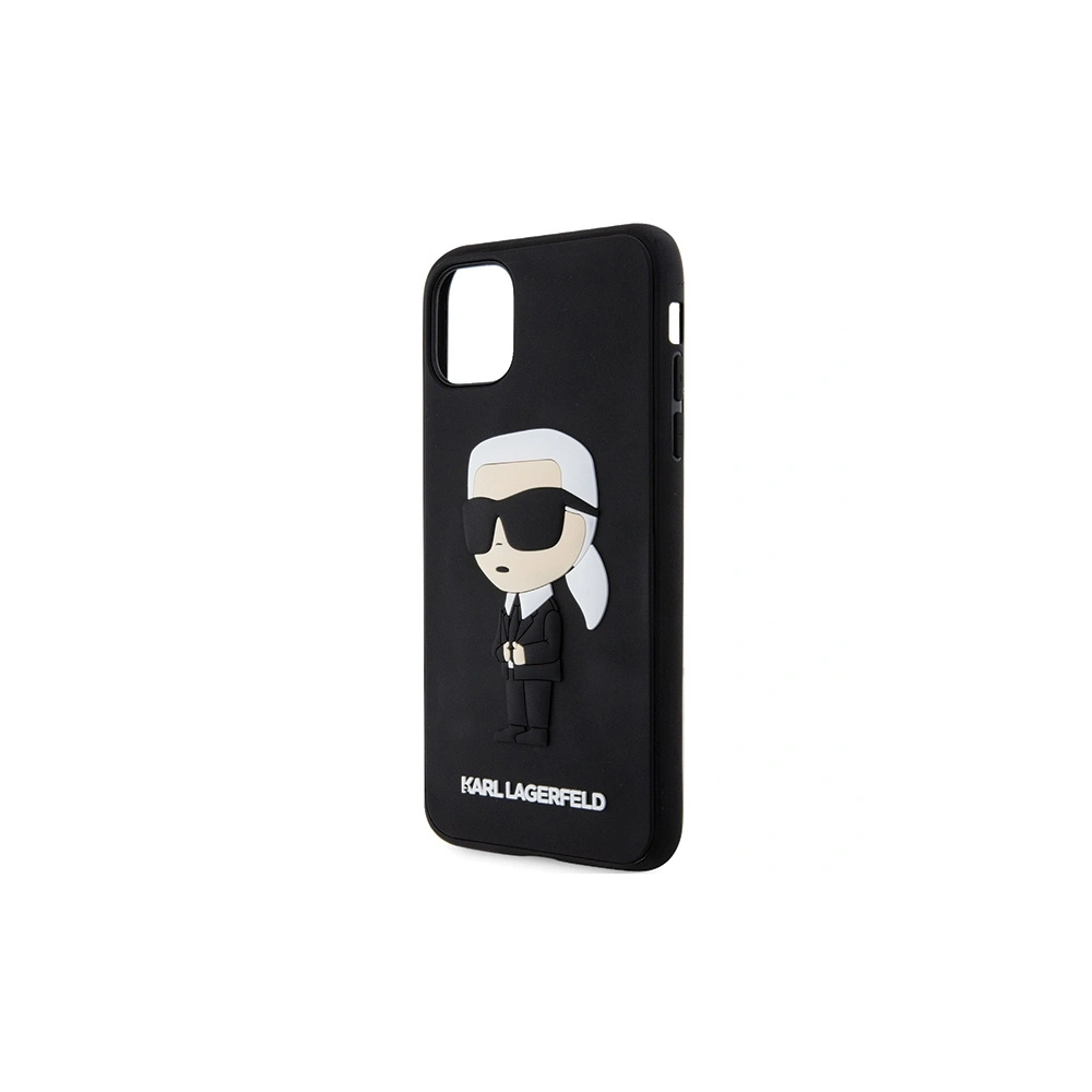 Etui Karl Lagerfeld KLHCN613DRKINK Apple iPhone 11/XR czarny/black hardcase Rubber Ikonik 3D