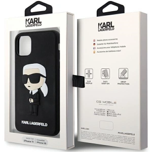 Kup Etui Karl Lagerfeld KLHCN613DRKINK Apple iPhone 11/XR czarny/black hardcase Rubber Ikonik 3D - KLD1588 - {ean13} - Sklep Home Screen