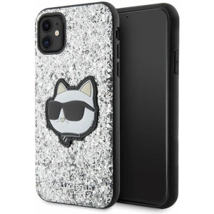 Kup Karl Lagerfeld Apple Tasche KLHCN61G2CPS iPhone 11/XR silber/silberne Hartschale Glitter Choupette Patch - KLD1590 - {ean13} - Sklep Home Screen
