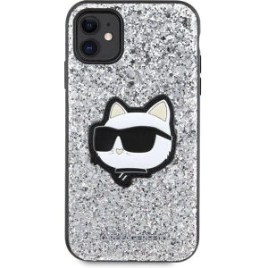 Kup Karl Lagerfeld Apple Tasche KLHCN61G2CPS iPhone 11/XR silber/silberne Hartschale Glitter Choupette Patch - KLD1590 - {ean13} - Sklep Home Screen