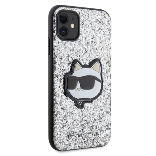 Kup Etui Karl Lagerfeld KLHCN61G2CPS Apple iPhone 11/XR srebrny/silver hardcase Glitter Choupette Patch - KLD1590 - {ean13} - Sklep Home Screen