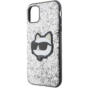 Kup Karl Lagerfeld Apple Tasche KLHCN61G2CPS iPhone 11/XR silber/silberne Hartschale Glitter Choupette Patch - KLD1590 - {ean13} - Sklep Home Screen