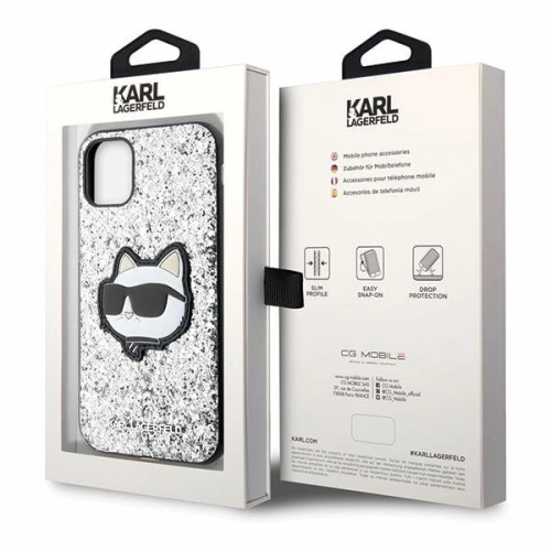Kup Etui Karl Lagerfeld KLHCN61G2CPS Apple iPhone 11/XR srebrny/silver hardcase Glitter Choupette Patch - KLD1590 - {ean13} - Sklep Home Screen