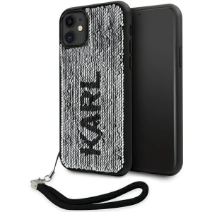 Kup Karl Lagerfeld Apple Tasche KLHCN61PSQRKS iPhone 11/XR silber/silberne Hartschale Pailletten Kordel - KLD1591 - {ean13} - Sklep Home Screen
