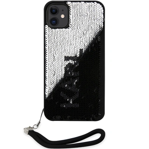 Kup Karl Lagerfeld Apple Tasche KLHCN61PSQRKS iPhone 11/XR silber/silberne Hartschale Pailletten Kordel - KLD1591 - {ean13} - Sklep Home Screen