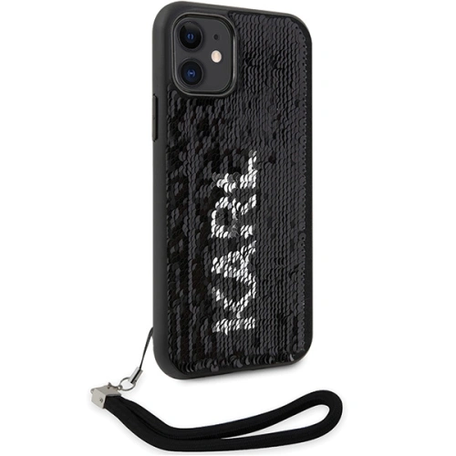 Kup Karl Lagerfeld Apple Tasche KLHCN61PSQRKS iPhone 11/XR silber/silberne Hartschale Pailletten Kordel - KLD1591 - {ean13} - Sklep Home Screen