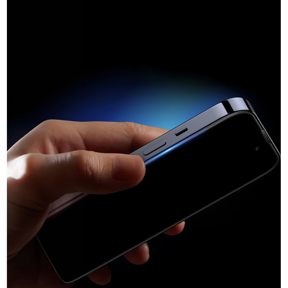 Szkło hartowane Baseus Privacy 0.3mm Glass Apple iPhone 12/12 Pro + ramka montażowa