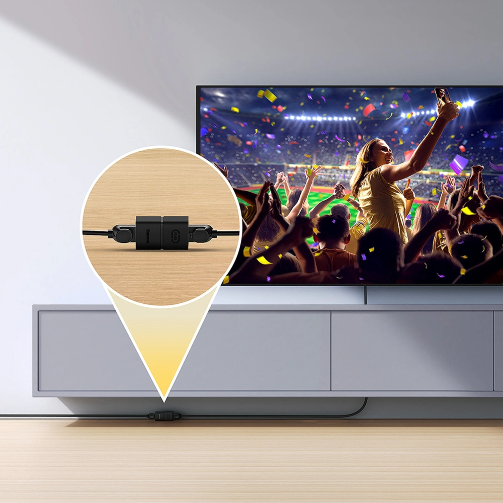 Złączka sieciowa łącznik kabli Ethernet RJ-45 Baseus AirJoy Series czarna [2 PACK]