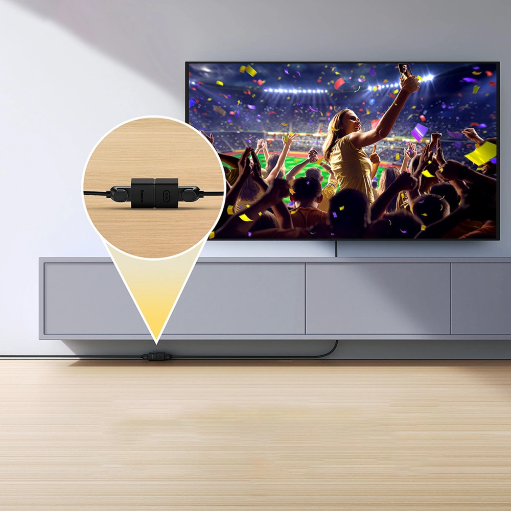 Złączka sieciowa łącznik kabli Ethernet RJ-45 Baseus AirJoy Series czarna [2 PACK]