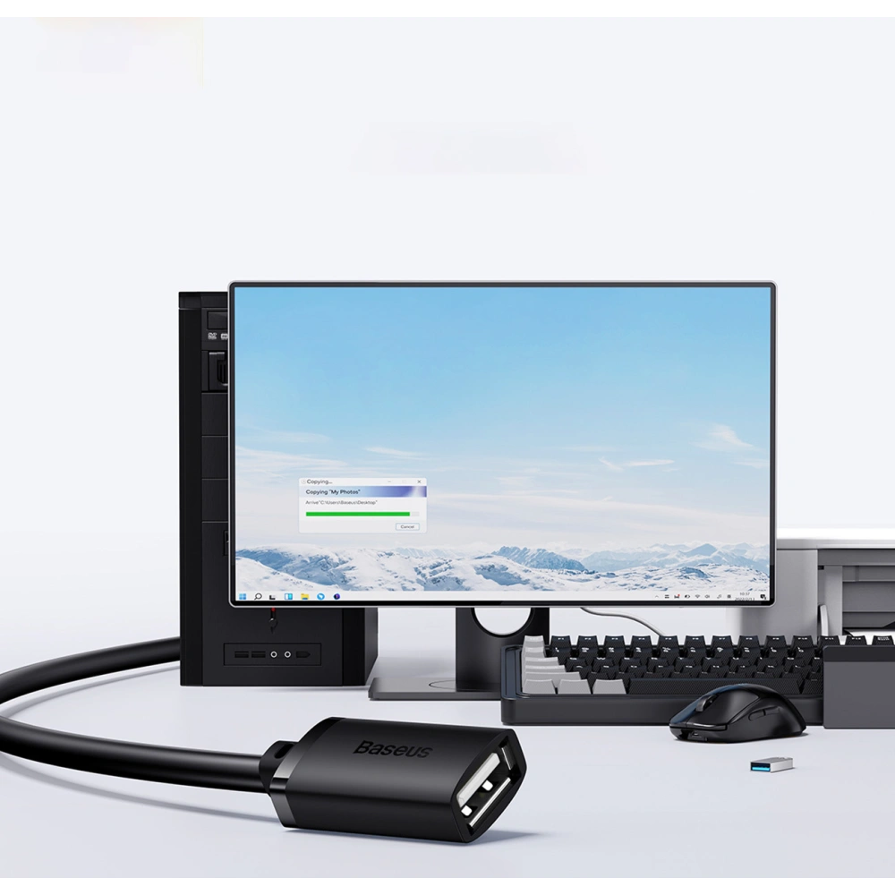 Kabel Przedłużacz Baseus AirJoy Series USB 2.0 0.5m czarny