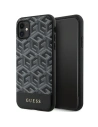 Guess Apple Tasche GUHMN61HGCFSEK iPhone 11/XR schwarz/schwarz Hartschale GCube Stripes MagSafe