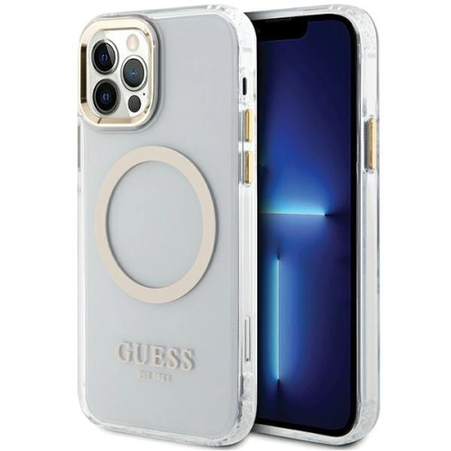 Kup Etui Guess GUHMP12MHTRMD Apple iPhone 12/12 Pro aurie/gold hardcase Metal Outline Magsafe - GUE2625 - {ean13} - Sklep Home Screen