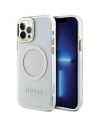 Guess Apple Tasche GUHMP12MHTRMD iPhone 12/12 Pro gold/gold Hartschalenetui Metal Outline Magsafe