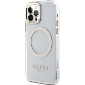 Kup Etui Guess GUHMP12MHTRMD Apple iPhone 12/12 Pro złoty/gold hardcase Metal Outline Magsafe - GUE2625 - {ean13} - Sklep Home Screen