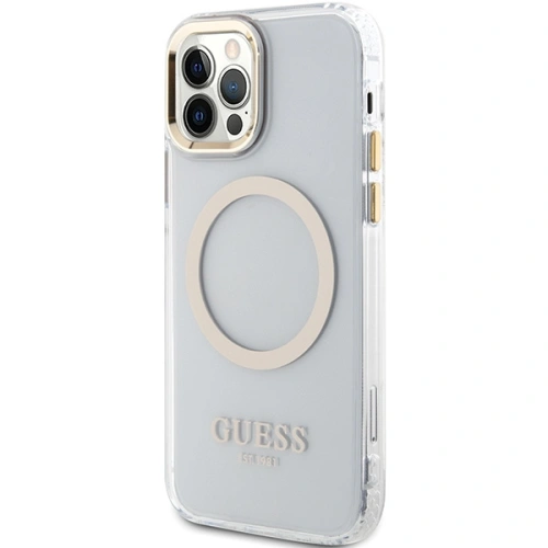 Kup Etui Guess GUHMP12MHTRMD Apple iPhone 12/12 Pro aurie/gold hardcase Metal Outline Magsafe - GUE2625 - {ean13} - Sklep Home Screen