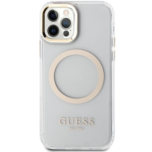 Kup Etui Guess GUHMP12MHTRMD Apple iPhone 12/12 Pro aurie/gold hardcase Metal Outline Magsafe - GUE2625 - {ean13} - Sklep Home Screen