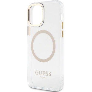 Kup Etui Guess GUHMP12MHTRMD Apple iPhone 12/12 Pro złoty/gold hardcase Metal Outline Magsafe - GUE2625 - {ean13} - Sklep Home Screen